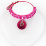 Collier Chiot Simple Fuchsia
