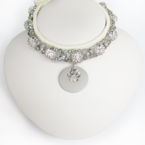 Collier Chiot Sphère Blanc