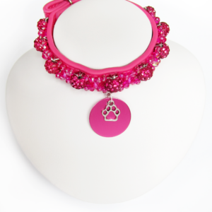 Collier Chiot Sphère Fuchsia