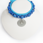 Collier Chiot Sphère Bleu lavande