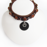 Collier Chiot Sphère Marron