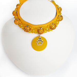 Collier Chiot Sphère Moutarde