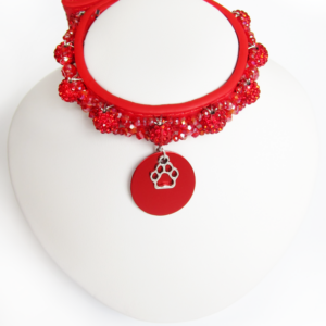 Collier Chiot Sphère Rouge