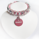 Collier Chat Gouttes Rose