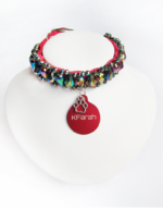 Collier Chat Gouttes Fuchsia