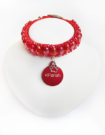 Collier Chat Gouttes Rouge