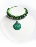 Collier Chat Gouttes Vert