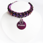 Collier Chat Gouttes Violet