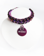Collier Chat Gouttes Violet