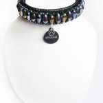 Collier Chien Gouttes Noir
