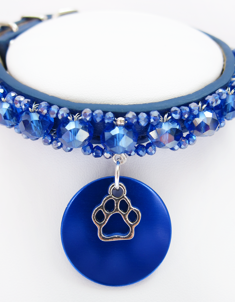 Collier Chiot Simple Bleu roi – Image 3