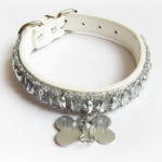 Collier Chien Gouttes Blanc