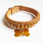 Collier Chien Gouttes Camel