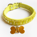 Collier Chien Gouttes Jaune