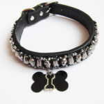 Collier Chien Gouttes Noir