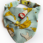 Foulard - Motifs chats bananes