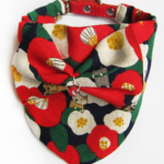 Foulard - Motifs chats coquelicots