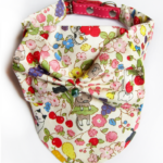 Foulard - Motifs chats fruits