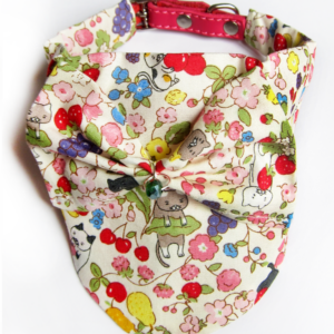 Foulard - Motifs chats fruits