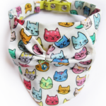 Foulard - Motifs mini têtes chats