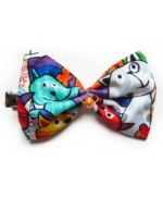 Nœud papillon pour chat et chien fait main en coton avec pince en acier inoxydable, taille 9x6 cm