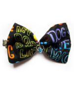 Nœuds Papillon Chiens et Chats - Motifs typo multicolores