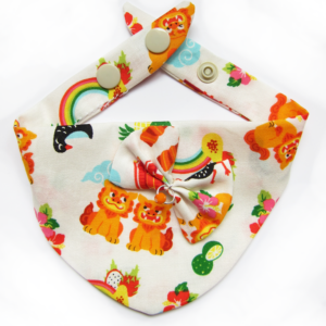 Foulards Ă pressions pour chats & chiots - Blanc Dragons