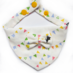 Foulards à pressions pour chats & chiots - Blanc Fanions