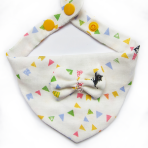 Foulards Ă pressions pour chats & chiots - Blanc Fanions