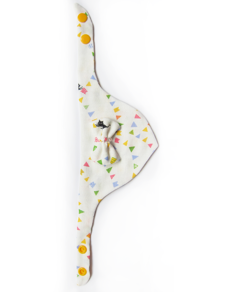 Foulards à pressions pour chats & chiots - Blanc Fanions - Image 2