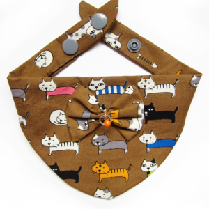 Foulards Ă pressions pour chats & chiots - Marron Svelte