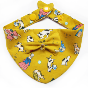Foulards Ă pressions pour chats & chiots - Moutarde
