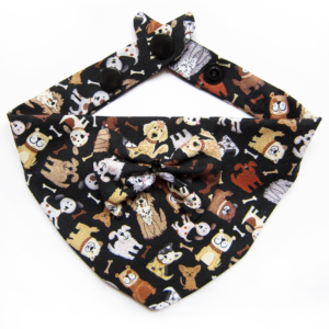 Foulards Ă pressions pour chats & chiots - Noir toutous