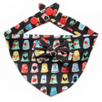 Foulard à pressions pour chat & chiot - Noir Dé
